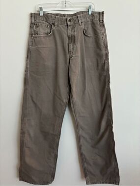 Carhartt Men's Loose Original Fit Work Jeans - Brown size 36x34
